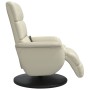 Sillón reclinable masaje con reposapiés cuero sintético crema by , Armchairs - Ref: Foro24-356725, Price: 241,50 €, Discount: %