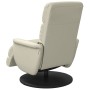 Sillón reclinable masaje con reposapiés cuero sintético crema by , Armchairs - Ref: Foro24-356725, Price: 241,50 €, Discount: %