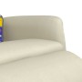 Sillón reclinable masaje con reposapiés cuero sintético crema by , Armchairs - Ref: Foro24-356725, Price: 241,50 €, Discount: %