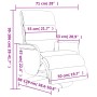 Sillón reclinable masaje con reposapiés cuero sintético crema by , Armchairs - Ref: Foro24-356725, Price: 241,50 €, Discount: %