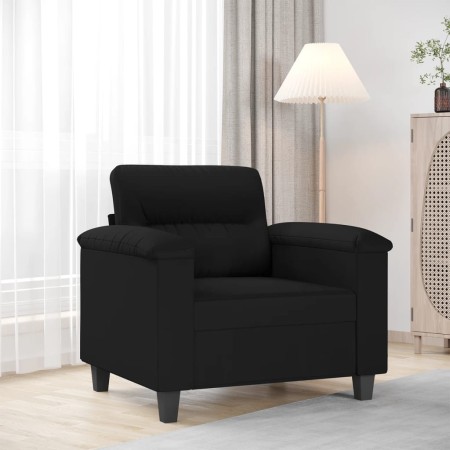 Sillón de tela de microfibra negro 60 cm by , Sofas - Ref: Foro24-359552, Price: 178,60 €, Discount: %