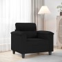 Sillón de tela de microfibra negro 60 cm by , Sofas - Ref: Foro24-359552, Price: 178,60 €, Discount: %
