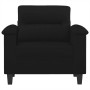 Sillón de tela de microfibra negro 60 cm by , Sofas - Ref: Foro24-359552, Price: 178,60 €, Discount: %
