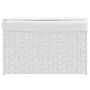 Cesto ropa sucia con tapa ratán sintético blanco 55,5x35x34 cm