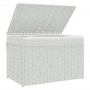 Cesto ropa sucia con tapa ratán sintético blanco 55,5x35x34 cm by , Laundry baskets - Ref: Foro24-372053, Price: 62,68 €, Dis...