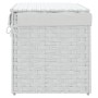 Cesto ropa sucia con tapa ratán sintético blanco 55,5x35x34 cm by , Laundry baskets - Ref: Foro24-372053, Price: 62,68 €, Dis...