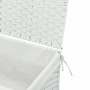 Cesto ropa sucia con tapa ratán sintético blanco 55,5x35x34 cm by , Laundry baskets - Ref: Foro24-372053, Price: 62,68 €, Dis...