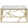 Mesa de centro dorada acero inoxidable y vidrio templado de , Mesas de centro - Ref: Foro24-349946, Precio: 205,22 €, Descuen...
