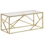 Mesa de centro dorada acero inoxidable y vidrio templado de , Mesas de centro - Ref: Foro24-349938, Precio: 188,54 €, Descuen...