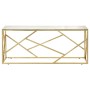 Mesa de centro dorada acero inoxidable y vidrio templado de , Mesas de centro - Ref: Foro24-349938, Precio: 188,54 €, Descuen...