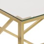 Mesa de centro dorada acero inoxidable y vidrio templado de , Mesas de centro - Ref: Foro24-349938, Precio: 188,54 €, Descuen...