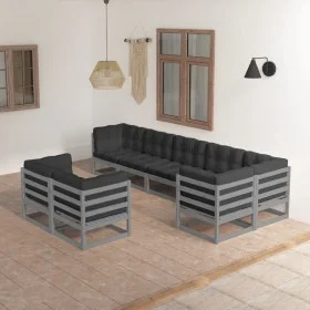 Garden furniture 8 pieces and cushions solid pine wood by vidaXL, Garden sets - Ref: Foro24-3076706, Price: 732,87 €, Discoun...
