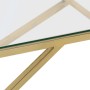 Mesa de centro dorada acero inoxidable y vidrio templado de , Mesas de centro - Ref: Foro24-349938, Precio: 188,54 €, Descuen...
