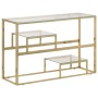 Mesa consola acero inoxidable dorado y vidrio templado by , console tables - Ref: Foro24-350002, Price: 220,70 €, Discount: %