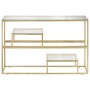 Mesa consola acero inoxidable dorado y vidrio templado by , console tables - Ref: Foro24-350002, Price: 220,70 €, Discount: %
