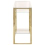Mesa consola acero inoxidable dorado y vidrio templado by , console tables - Ref: Foro24-350002, Price: 220,70 €, Discount: %