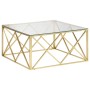 Mesa de centro dorada acero inoxidable y vidrio templado de , Mesas de centro - Ref: Foro24-349978, Precio: 291,15 €, Descuen...