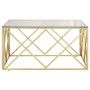 Mesa de centro dorada acero inoxidable y vidrio templado de , Mesas de centro - Ref: Foro24-349978, Precio: 291,15 €, Descuen...