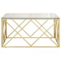 Mesa de centro dorada acero inoxidable y vidrio templado de , Mesas de centro - Ref: Foro24-349978, Precio: 291,15 €, Descuen...
