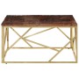 Mesa de centro de acero inoxidable dorado y madera maciza de , Mesas de centro - Ref: Foro24-349950, Precio: 219,83 €, Descue...
