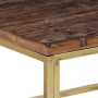 Mesa de centro de acero inoxidable dorado y madera maciza de , Mesas de centro - Ref: Foro24-349950, Precio: 219,83 €, Descue...