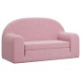 Sofá cama para niños de 2 plazas felpa suave rosa by , Baby and Toddler Furniture - Ref: Foro24-357027, Price: 71,70 €, Disco...