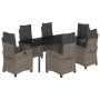 Set comedor jardín 7 pzas y cojines ratán sintético gris von , Gartensets - Ref: Foro24-3212799, Preis: 949,63 €, Rabatt: %