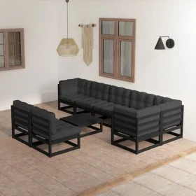 Garden furniture set 9 pieces and cushions solid pine wood by vidaXL, Garden sets - Ref: Foro24-3076673, Price: 967,48 €, Dis...