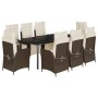 Set comedor para jardín 9 pzas y cojines ratán sintético marrón von , Gartensets - Ref: Foro24-3213419, Preis: 1,00 €, Rabatt...