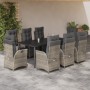 Set comedor de jardín 9 pzas cojines ratán sintético gris claro von , Gartensets - Ref: Foro24-3213293, Preis: 1,00 €, Rabatt: %