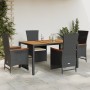 Set de muebles jardín 5 pzas con cojines ratán sintético negro by , Garden sets - Ref: Foro24-3277510, Price: 661,49 €, Disco...
