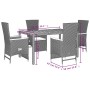 Set de muebles jardín 5 pzas con cojines ratán sintético negro by , Garden sets - Ref: Foro24-3277510, Price: 661,49 €, Disco...