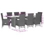 Set comedor de jardín 9 pzas con cojines ratán sintético beige by , Garden sets - Ref: Foro24-3277584, Price: 1,00 €, Discoun...