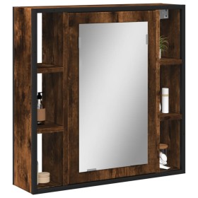 Armario con espejo baño madera roble ahumado 60x16x60 cm von , Badezimmerwaschtische - Ref: Foro24-842428, Preis: 79,65 €, Ra...