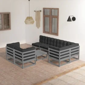 Garden furniture 8 pieces and cushions solid pine wood by vidaXL, Garden sets - Ref: Foro24-3076701, Price: 682,59 €, Discoun...