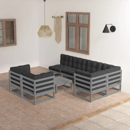 Muebles de jardín 8 pzas y cojines madera maciza pino de vidaXL, Conjuntos de jardín - Ref: Foro24-3076701, Precio: 681,02 €,...