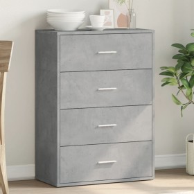 Aparador de madera de ingeniería gris hormigón 60x31x84 cm by , Sideboards - Ref: Foro24-840502, Price: 91,91 €, Discount: %