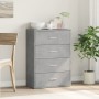 Aparador de madera de ingeniería gris hormigón 60x31x84 cm by , Sideboards - Ref: Foro24-840502, Price: 91,91 €, Discount: %