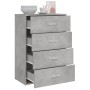 Aparador de madera de ingeniería gris hormigón 60x31x84 cm by , Sideboards - Ref: Foro24-840502, Price: 91,91 €, Discount: %