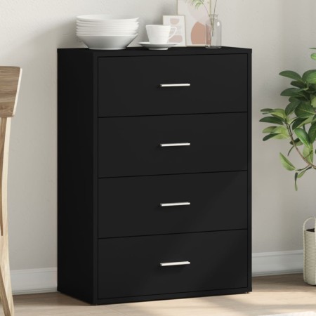 Aparador de madera de ingeniería negro 60x31x84 cm by , Sideboards - Ref: Foro24-840500, Price: 97,56 €, Discount: %