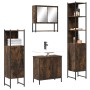 Set de muebles baño 4 pzas madera contrachapada roble ahumado de , Muebles de baño - Ref: Foro24-3214712, Precio: 244,52 €