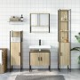 Set de muebles baño 4 pzas madera contrachapada roble ahumado de , Muebles de baño - Ref: Foro24-3214712, Precio: 249,61 €, D...