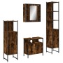 Set de muebles de baño 4 piezas madera contrachapada roble humo von , Badezimmermöbel - Ref: Foro24-3214767, Preis: 243,67 €,...