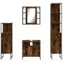 Set de muebles de baño 4 piezas madera contrachapada roble humo von , Badezimmermöbel - Ref: Foro24-3214767, Preis: 243,67 €,...