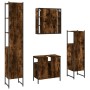 Set de muebles de baño 4 piezas madera contrachapada roble humo von , Badezimmermöbel - Ref: Foro24-3214767, Preis: 243,67 €,...
