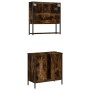 Set de muebles baño 2 pzas madera contrachapada roble ahumado by , Bathroom furniture - Ref: Foro24-3214662, Price: 119,52 €,...