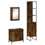 Set de muebles baño 3 pzas madera contrachapada roble ahumado by , Bathroom furniture - Ref: Foro24-3214802, Price: 175,40 €,...