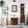 Set de muebles baño 3 pzas madera contrachapada roble ahumado by , Bathroom furniture - Ref: Foro24-3214802, Price: 175,40 €,...