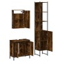 Set de muebles baño 3 pzas madera contrachapada roble ahumado by , Bathroom furniture - Ref: Foro24-3214802, Price: 175,40 €,...