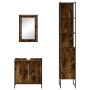 Set de muebles baño 3 pzas madera contrachapada roble ahumado by , Bathroom furniture - Ref: Foro24-3214802, Price: 175,40 €,...